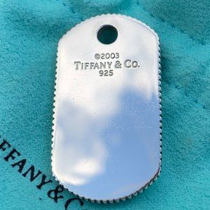 Retired Tiffany Coin Edge Dog Tag